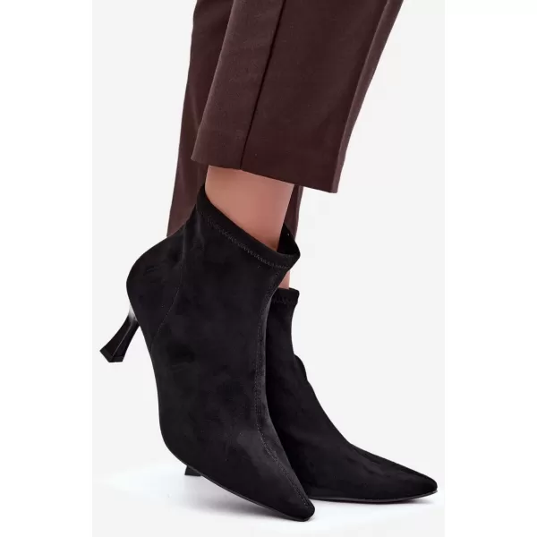  Botine de dama BOTO 7107 NEGRU MAT 