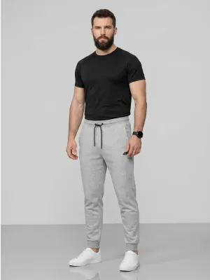 Pantaloni pentru bărbați 4F WMM00TTROM1674 MELANGE GRI DESCHIS RECE