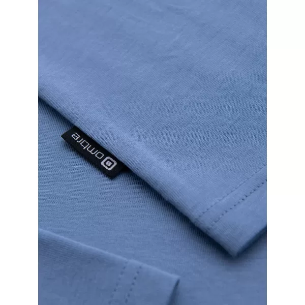  Tricou pentru bărbați OMBRE OM-LSBL-0143 DENIM LEJER 