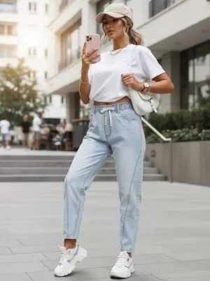 Pantaloni de dama DSTREET UY3009 ALBASTRU
