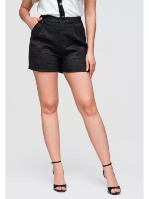 Pantaloni scurți de damă OMBRE OW-ST-E0010 NEGRU
