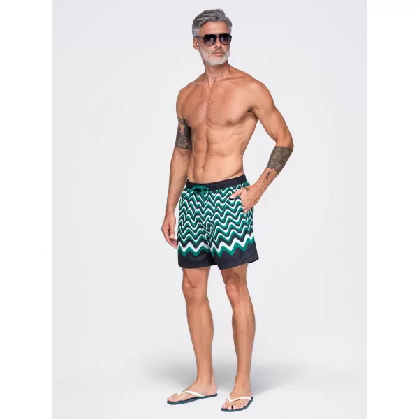  Pantaloni scurți pentru bărbați OMBRE OM-SRSS-0221 VERDE ȘI NEGRU 