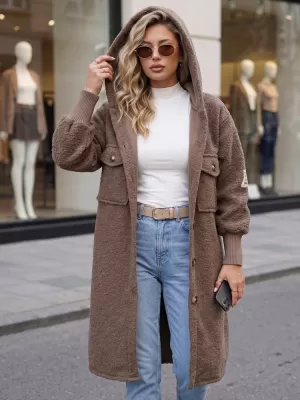 Palton de damă DSTREET NY0799 FANGO
