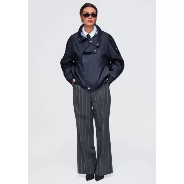  Geaca de dama OMBRE OW-JALP-0137 ALBASTRU MARIN 
