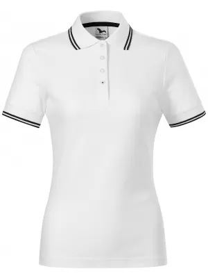 Tricou de damă cu guler MALFINI FOCUS 233 ALB