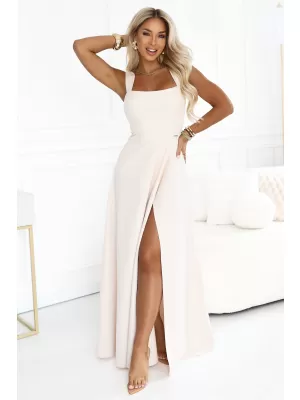 Rochie NUMOCO 633-7 BEJ DESCHIS