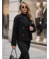 Palton de damă DSTREET TY6016 NEGRU