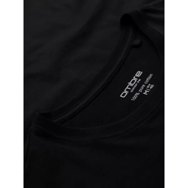  Tricou pentru bărbați OMBRE OM-TSBS-0268 NEGRU 