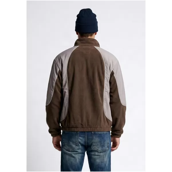  Jachetă de trening pentru bărbați URBAN CLASSICS TB8602-23085 MARO/LILIAC PAL 