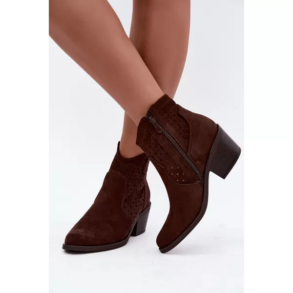  Pantofi de dama S.BARSKI HY62-8149 CIOCOLATĂ 