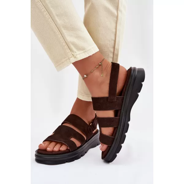  Sandale de dama BIG STAR SHOES TT274483 MARO/BEJ 