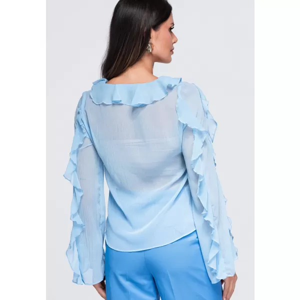  Bluza de dama OMBRE OW-TS-E0078 ALBASTRU 