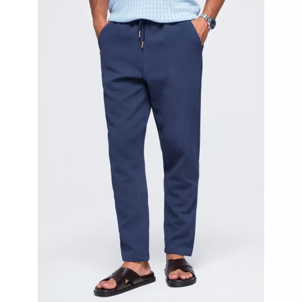  Pantaloni pentru bărbați OMBRE OM-PACP-0310 ALBASTRU MARIN 