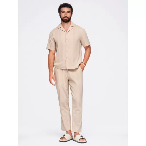  Pantaloni pentru bărbați OMBRE OM-PACP-0312 DE CULOAREA CAFELEI 