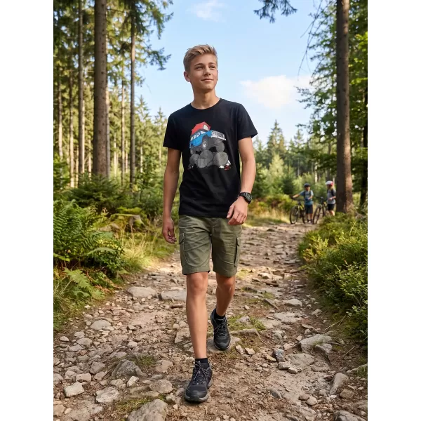  Tricou pentru copii ALPINE PRO ECOMO 4 VARIANTA NEAGRA PC 