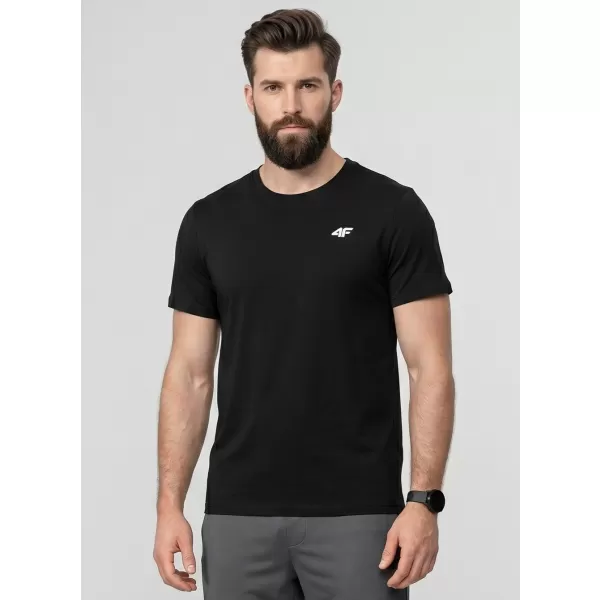  Tricou pentru bărbați 4F WAW25TTSHM2373 NEGRU ADÂNC 