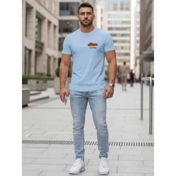  Tricou pentru bărbați DSTREET NX5096R-SK ALBASTRU DESCHIS 