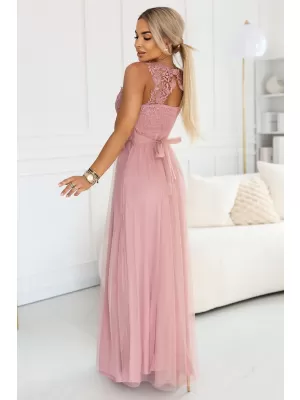 Rochie NUMOCO 672-2 ROZ PUDRA