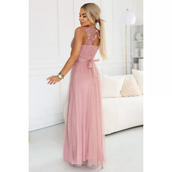  Rochie NUMOCO 672-2 ROZ PUDRA 