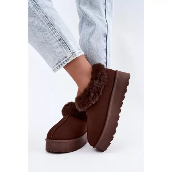  Oameni de zăpadă pentru femei BIG STAR SHOES UU274203 UMBRE MARO/BEJ 