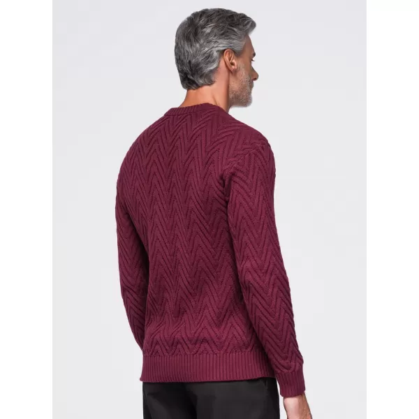  Pulover pentru bărbați OMBRE OM-SWSW-0190 BURGUNDIA 