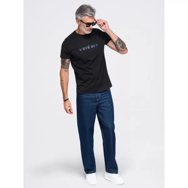  Tricou pentru bărbați OMBRE OM-TSPT-0300 NEGRU 