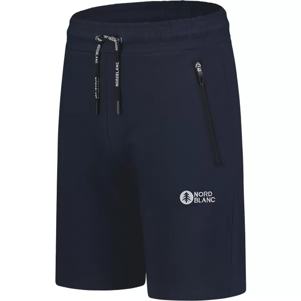  Pantaloni scurți din bumbac pentru bărbați NORDBLANC RELAXEDFIT NBSPM8254 ALBASTRU ÎNCHIS 