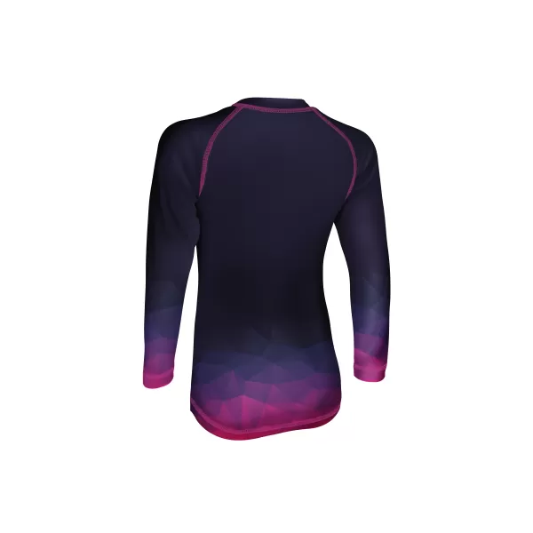  Tricou funcțional pentru copii cu mâneci lungi WAMU MOZAIKA VIOLET ÎNCHIS 