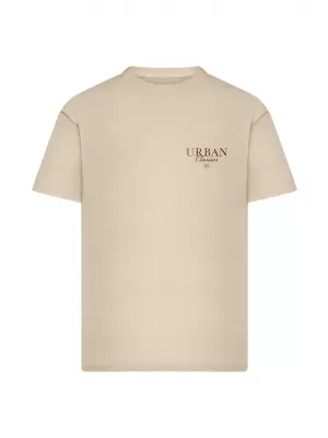 Tricou pentru bărbați URBAN CLASSICS TB8755 ALB/NISIP