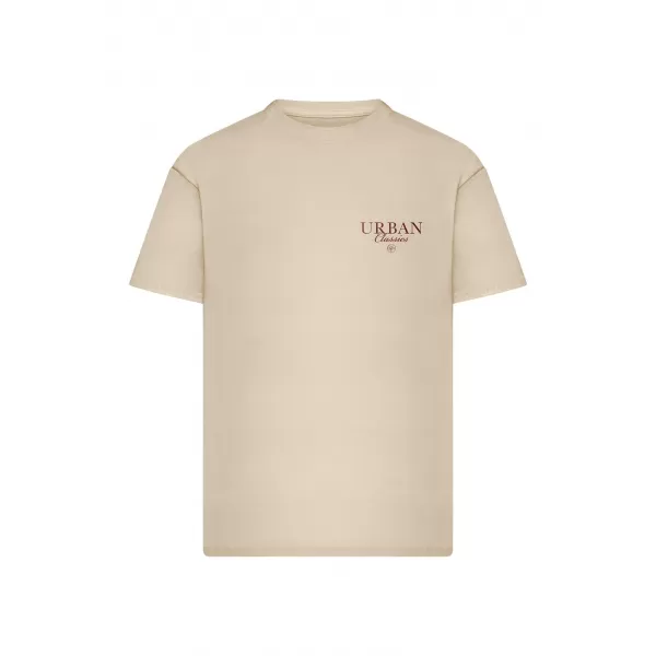  Tricou pentru bărbați URBAN CLASSICS TB8755 ALB/NISIP 