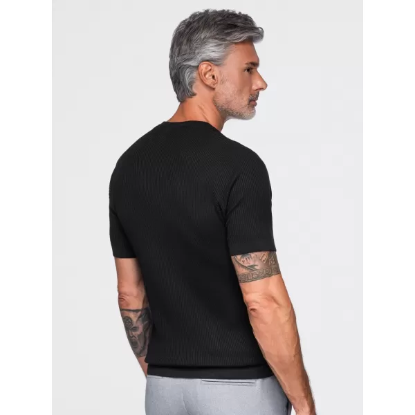  Tricou pentru bărbați OMBRE OM-TSCT-0304 NEGRU 