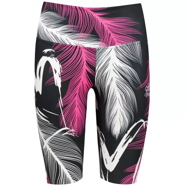  Jambiere premium pentru genunchi pentru femei (marimi noi) ALTISPORT VOJ/ALW001LEG06 NEGRU/ROZ 
