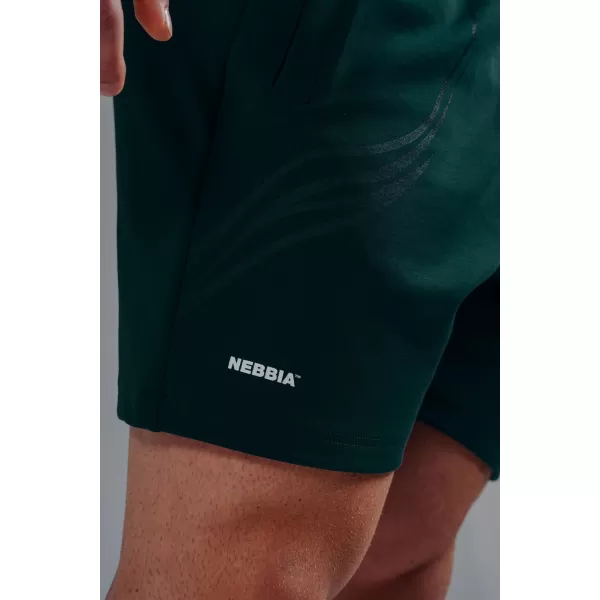  Pantaloni scurți de antrenament supradimensionați NEBBIA PRIMAL 876 VERDE ÎNCHIS 