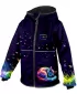 Jachetă softshell pentru copii WAMU DUHOVÁ KOČKA VIOLET ÎNCHIS