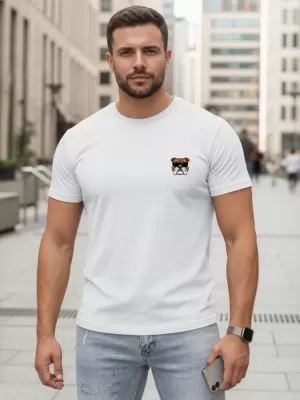 Tricou pentru bărbați DSTREET NX0125R-WH ALB