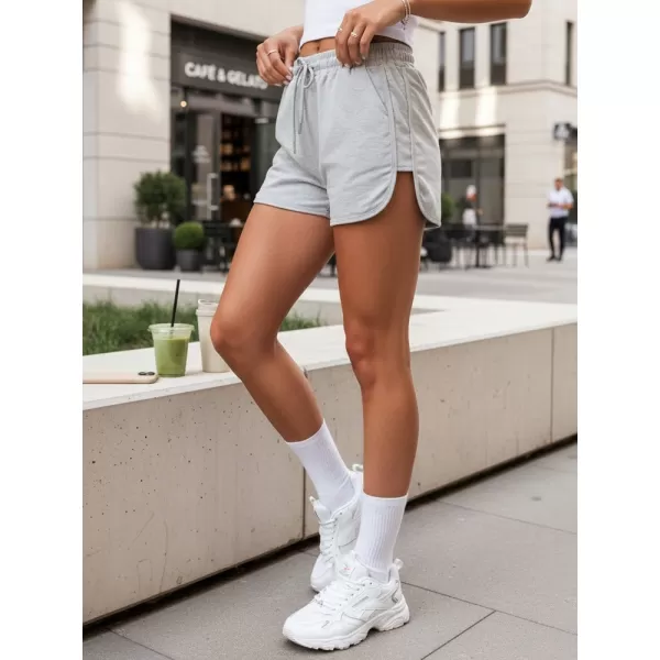  Pantaloni scurți de damă DSTREET SY0322 GRI DESCHIS 