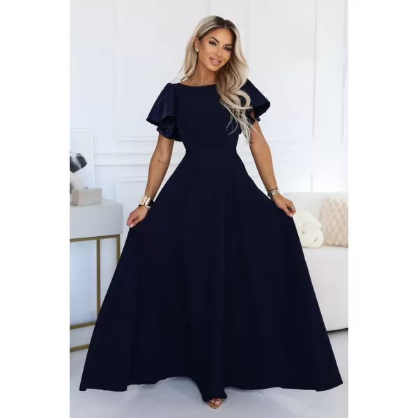  Rochie NUMOCO 694-4 ALBASTRU ÎNCHIS 