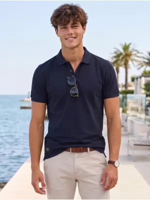 Tricou pentru bărbați cu guler ALTISPORT NP/ALMST90601 OPAL NEGRU