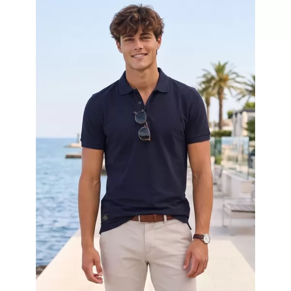  Tricou pentru bărbați cu guler ALTISPORT NP/ALMST90601 OPAL NEGRU 