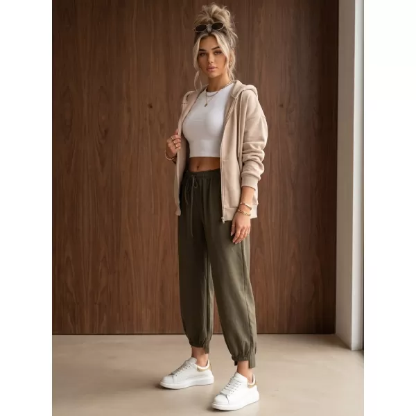  Pantaloni de dama DSTREET UY3167 MĂSLINE 