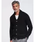 Cardigan pentru bărbați OMBRE OM-SWCD-0200 NEGRU