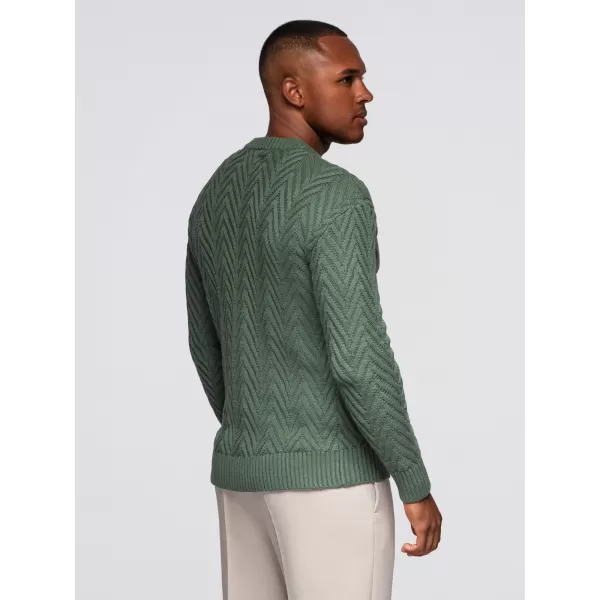  Pulover pentru bărbați OMBRE OM-SWSW-0190 VERDE STINS 