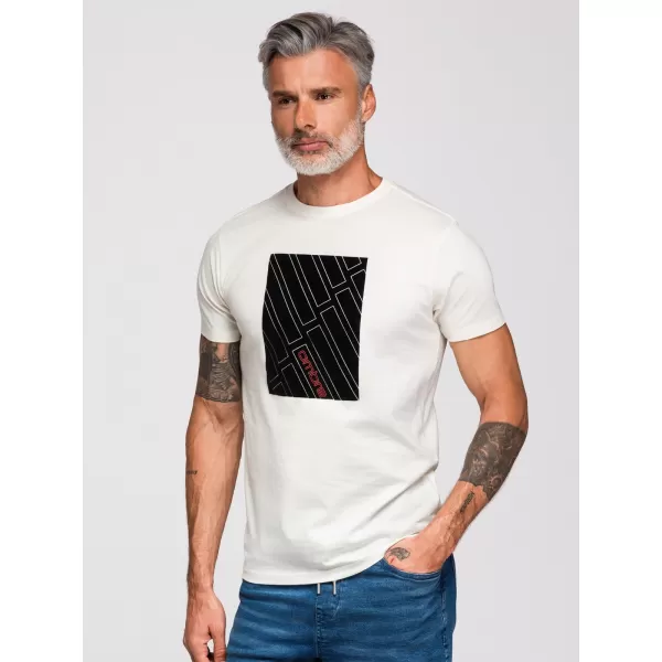  Tricou pentru bărbați OMBRE OM-TSPT-0259 ALB 