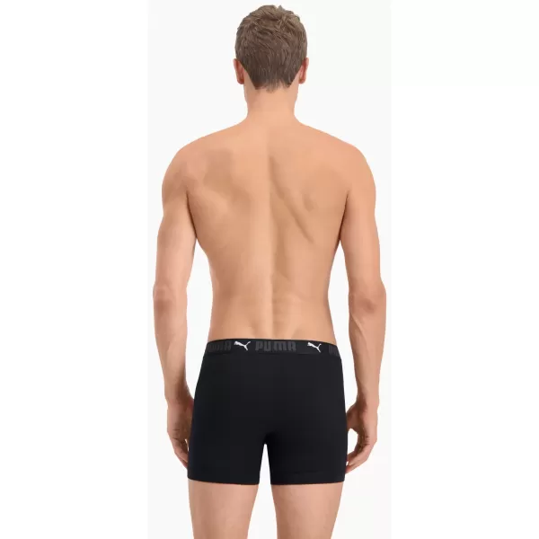  Boxeri pentru bărbați PUMA SPORT COTTON BOXER 2P 93552101 NEGRU 