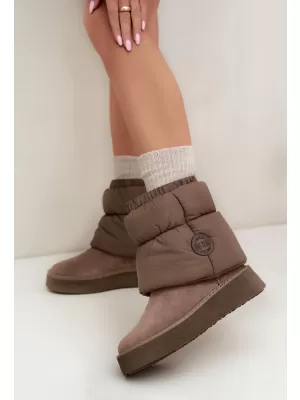 Oameni de zăpadă pentru femei BIG STAR SHOES UU274732 BEJ ÎNCHIS