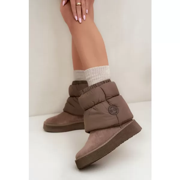  Oameni de zăpadă pentru femei BIG STAR SHOES UU274732 BEJ ÎNCHIS 