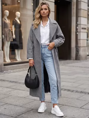 Palton de damă DSTREET NY0773 NEGRU