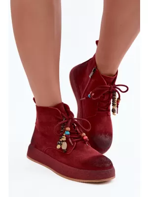 Botine de dama ARTIKER 59C1131 NUANȚE DE ROȘU