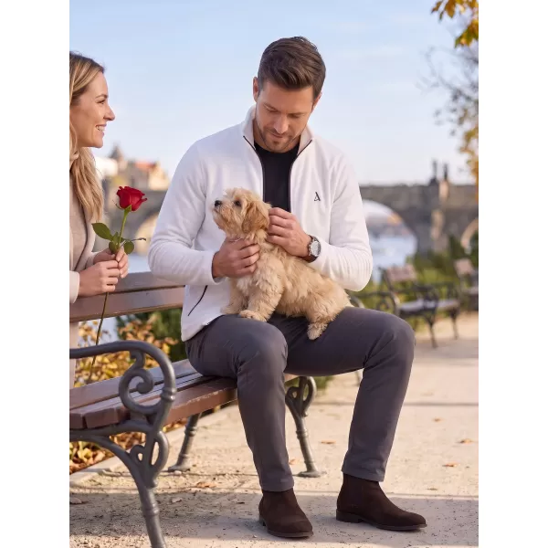  Hanorac pentru bărbați din fleece ALTISPORT ALM002852 ALB 