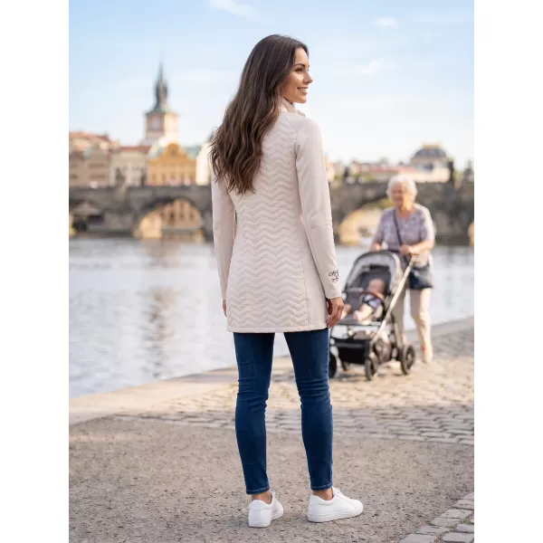  Palton hibrid de damă ALTISPORT IRYSA BEJ DESCHIS 